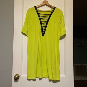 Neon and Black Tshirt Dress